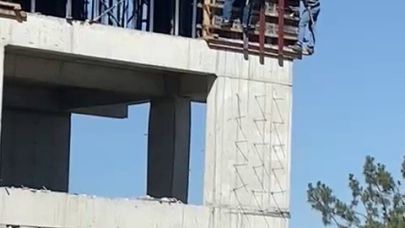 İnşaat işçileri canlarını tehlikeye atıyor