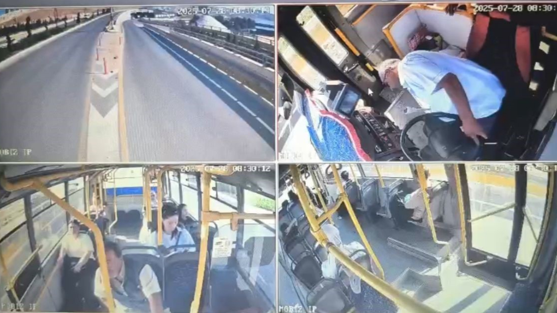 Başında kalp krizi geçiren halk otobüsü