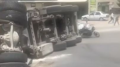 Karaköprü'de faciadan dönüldü