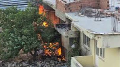 Ev yangını paniğe neden oldu