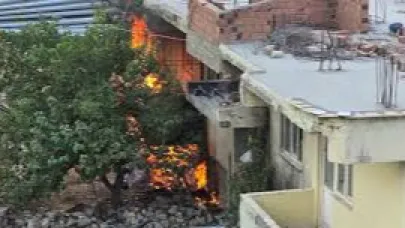 Ev yangını paniğe neden oldu