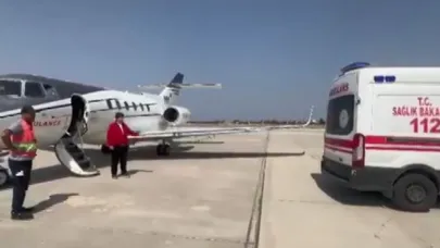 Uçak ambulans 14 yaşındaki çocuk için havalandı