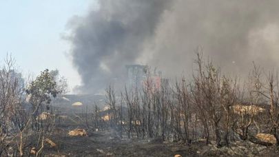 Örtü yangını 7 saatte söndürüldü