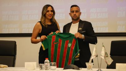 Amedspor'lu Dia'dan çok, eşi ilgi odağı oldu