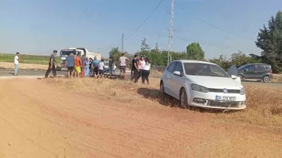 Şanlıurfa'da motosikletle otomobil çarpıştı