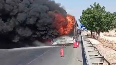 Şanlıurfa'da kokulu anlar! Yolcular zor kurtuldu