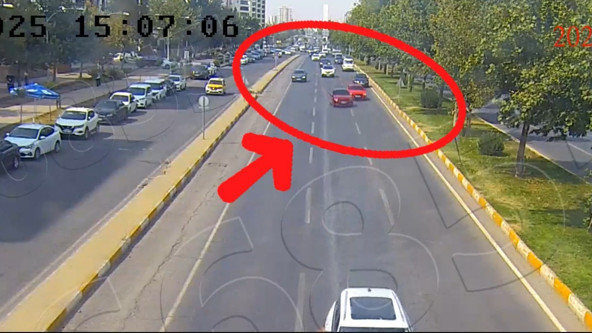 Trafik magandaları kameralara böyle yansıdı