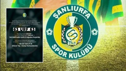 Urfaspor'un özel plakası için gelen en yüksek teklif ne kadar ?
