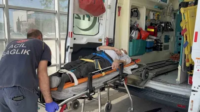 Minibüs yayaya çarptı: 1 yaralı