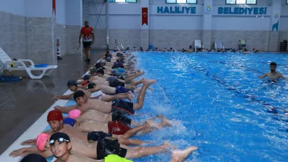 Havuz Keyfi Haliliye'de çocukların ve gençlerin yüzünü güldürdü