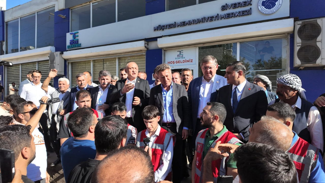 CHP heyeti ve Siverekliler DEDAŞ'a yürüdü