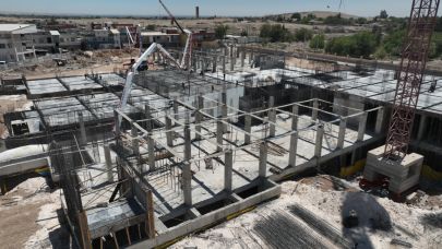 Harran yeni Devlet Hastanesi'nde inşaat çalışmaları hızla devam ediyor