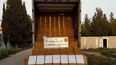 Adana’da 6 milyon 500 bin adet makaron ele geçirildi