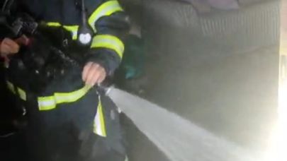 Evde çıkan yangında 1 kişi dumandan etkilendi