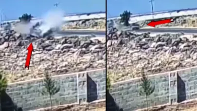 Sürücü hakimiyeti kaybetti: Araba takla attı (VİDEO)