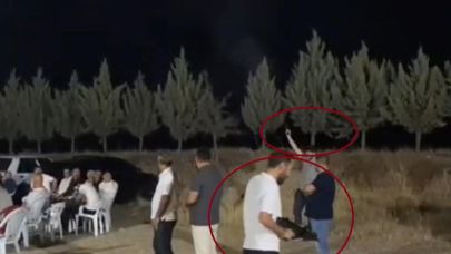 Bir kınada eline silahı alan havaya doğru mermi yağdırdı