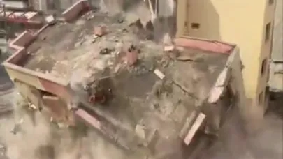 4 katlı bina yerle bir oldu