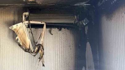Üç gün açık bırakılan klima yangına neden oldu