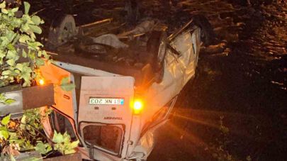 Minibüs dereye uçtu: 3 yaralı
