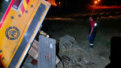 Vinç devrildi 1 kişi yaralandı