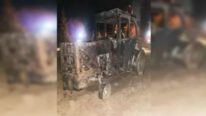 Şanlıurfa’da bir traktör kundaklandı