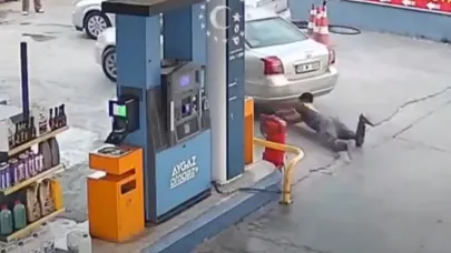 Şanlıurfa’da bir petrol istasyonu faciadan döndü (VİDEO)