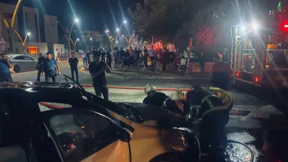 Seyir halindeyken otomobil alev aldı