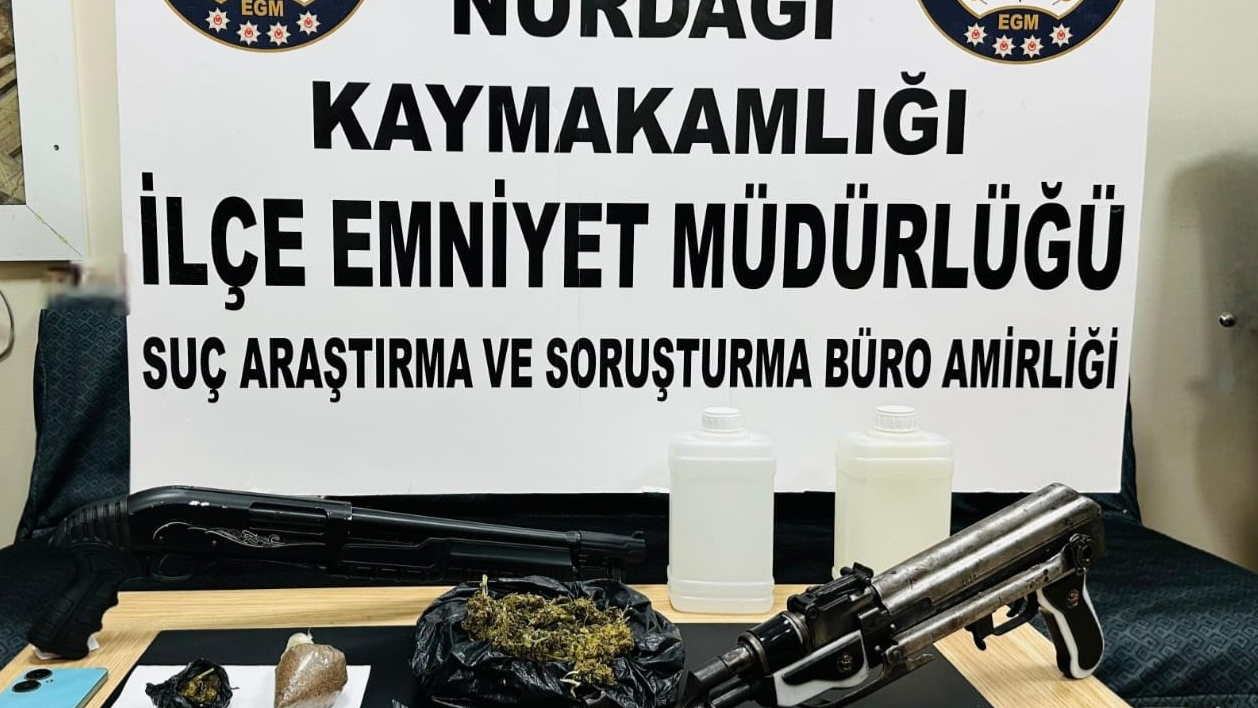 Silah ve uyuşturucu operasyonu: 1 gözaltı