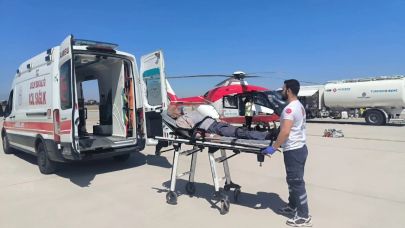 Serebrovasküler hastası, ambulans helikopterle Van’a getirildi