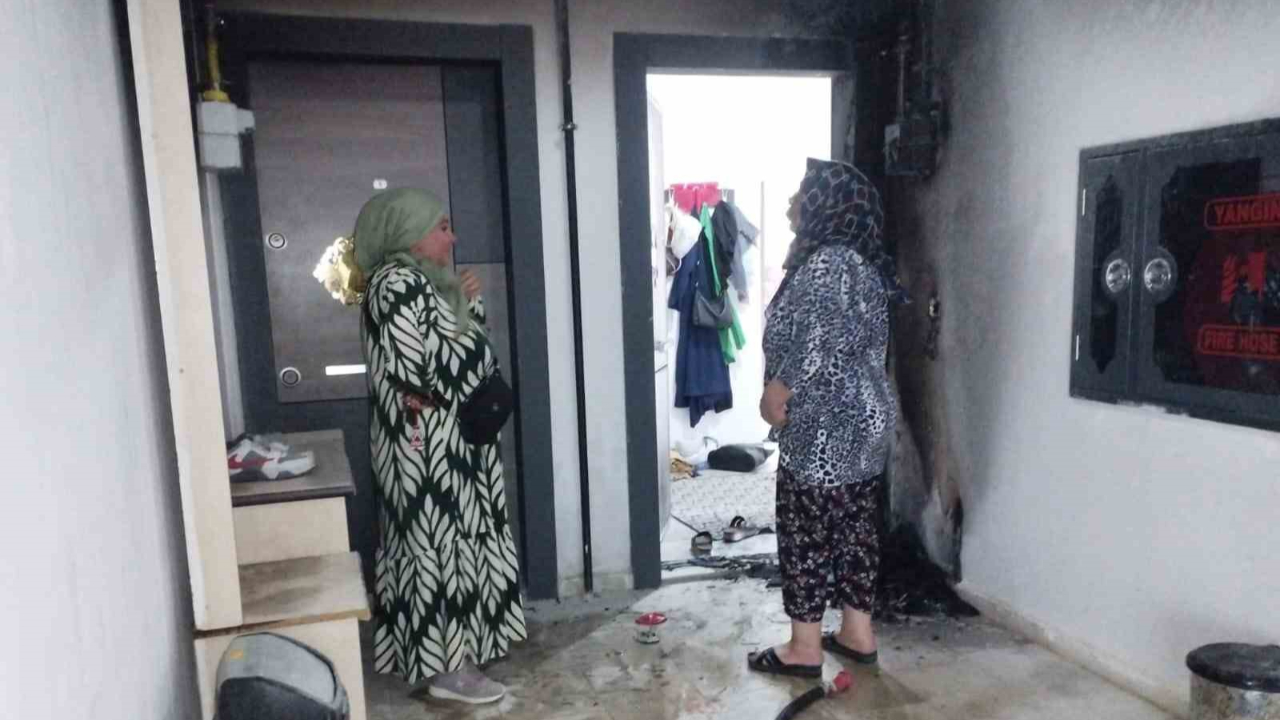 5 katlı binada çıkan yangın korkuttu