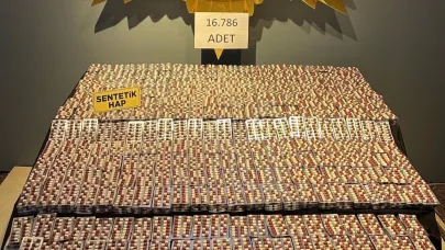 16 bin 786 sentetik ecza hap ele geçirildi