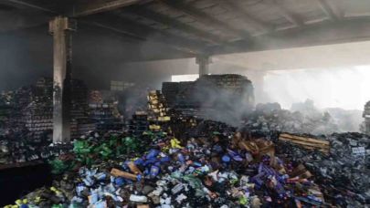 İçecek deposundaki yangına TOMA müdahale etti