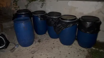 bin 260 litre fermente halde sahte içki ele geçirildi