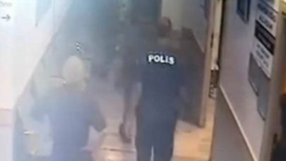Aile hekimine darp anı güvenlik kamerasında