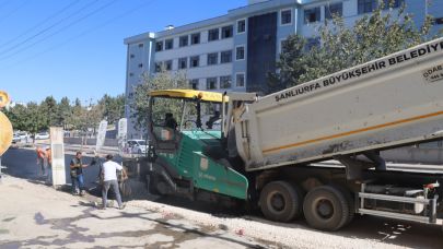 Eyyübiye’de altyapisi tamamlanan yollar asfaltlaniyor (VİDEO)