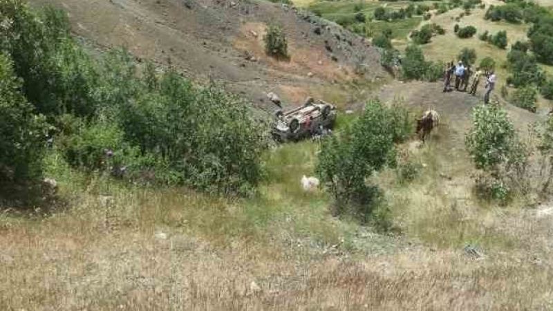 Kamyonet takla attı, sürücü kazayı yara almadan atlattı