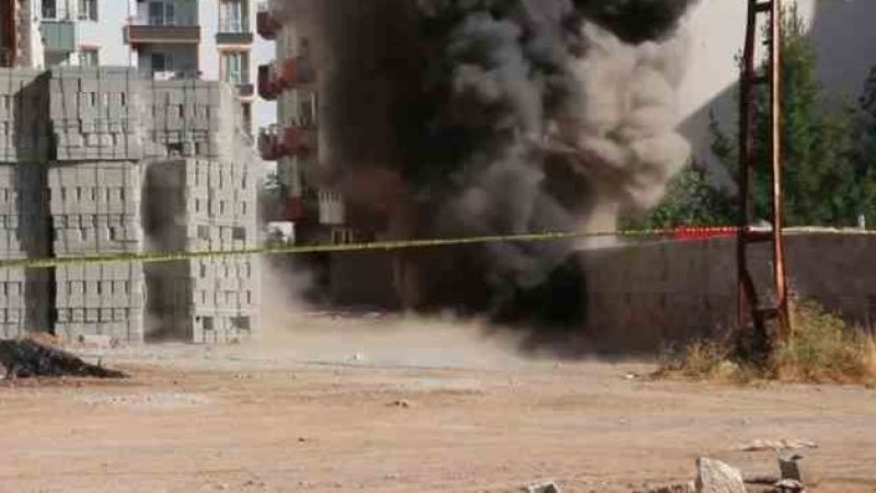 İnşaat için kazı yapan işçiler havan mermisi buldu