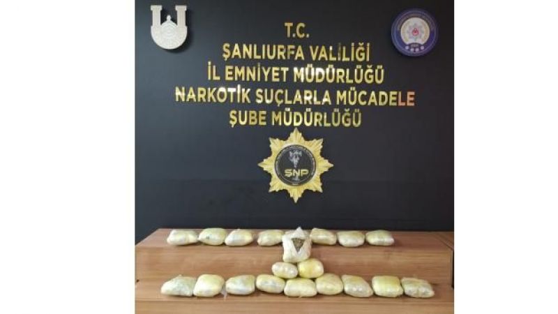 Şanlıurfa'da 20 kilo skunk ele geçirildi