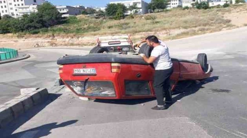 Kontrolden çıkan otomobil takla attı: 4 yaralı