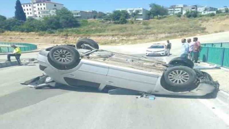 Kontrolden çıkan otomobil takla attı: 1 yaralı