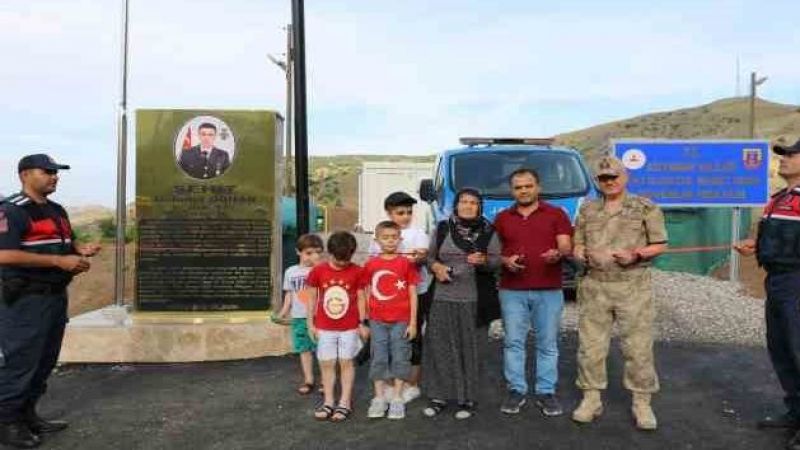 Güvenlik noktasına şehidin adı verildi
