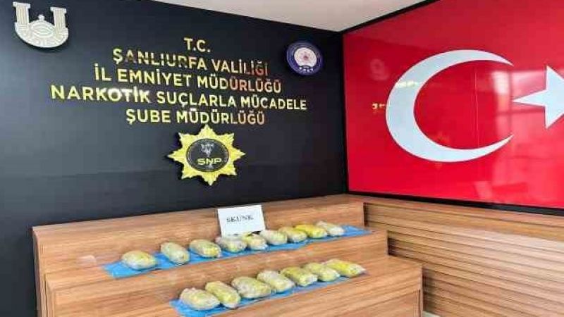 Urfa'da 11 kilo 500 gram uyuşturucu ele geçirildi