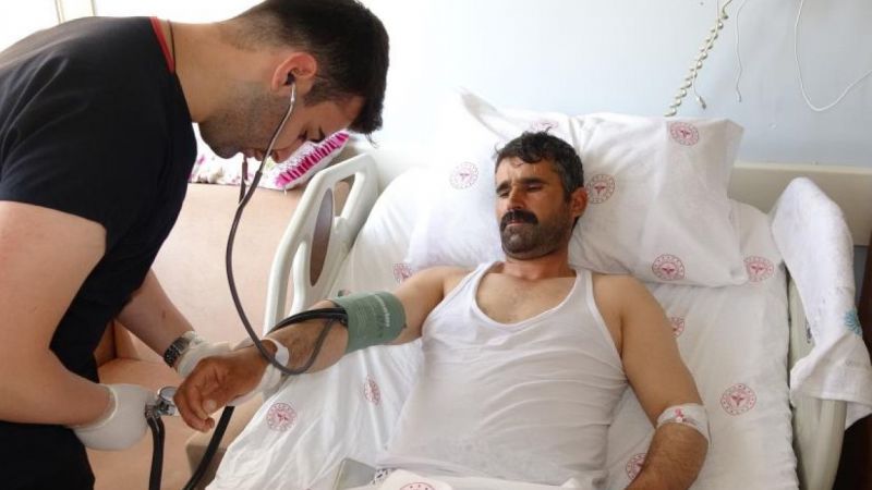 Kurbanlık seçerken hayvan tepti: Ambulans helikopterle Van'a getirildi