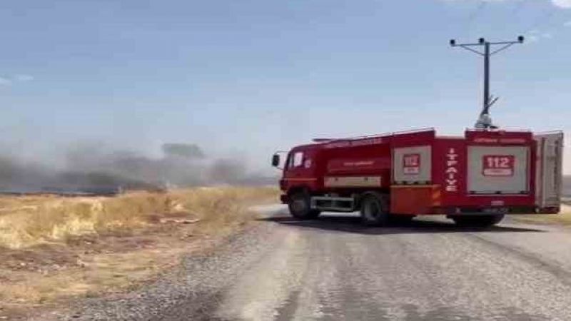 Anız yangını korkuttu