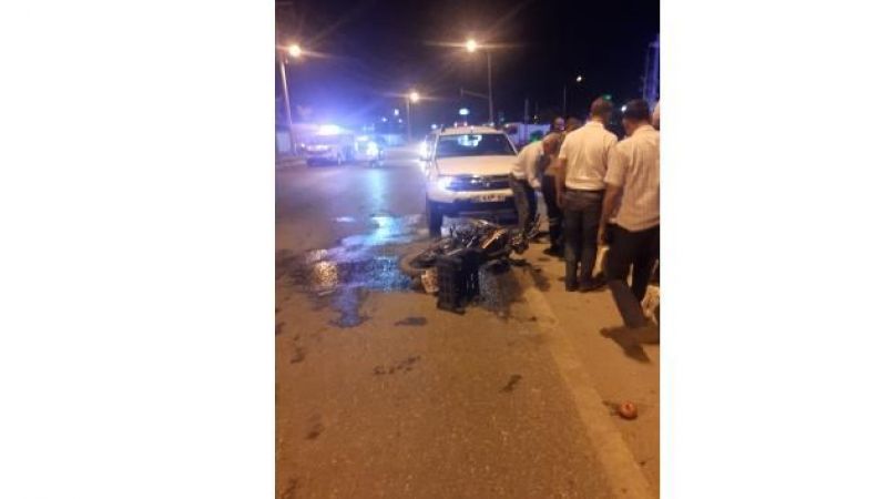 Otomobil ile motosiklet çarpıştı: 1 yaralı