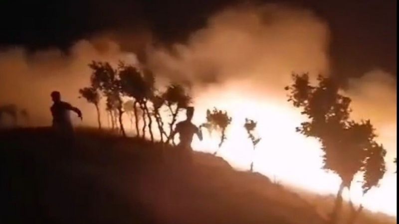 Gece yarısı korkutan yangın