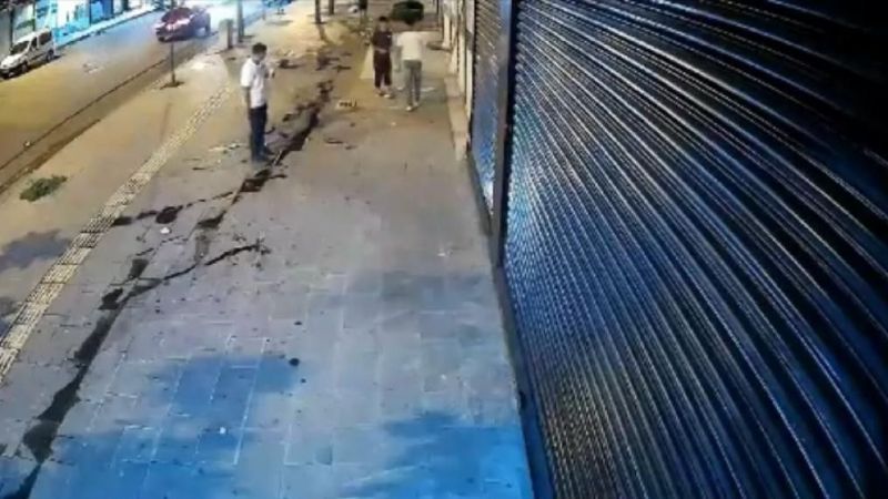 İş yerinin tabelasını söküp çaldılar