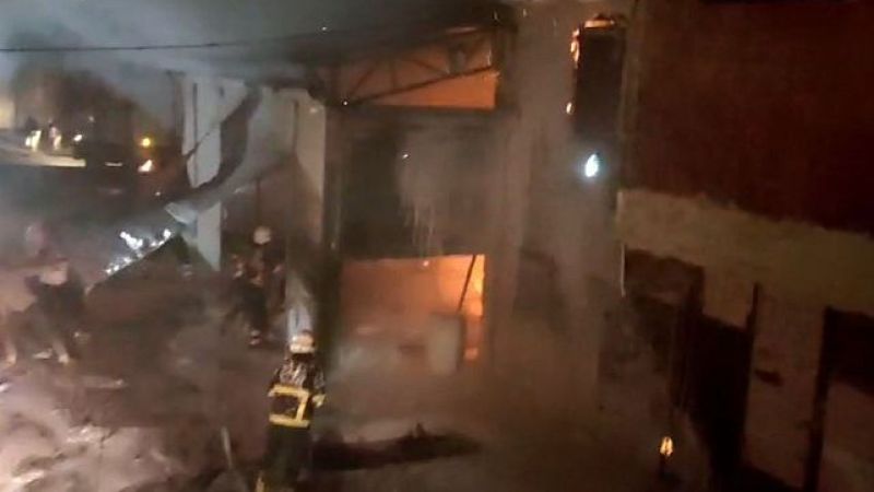 Haliliye'deki bir iş yerinde yangın
