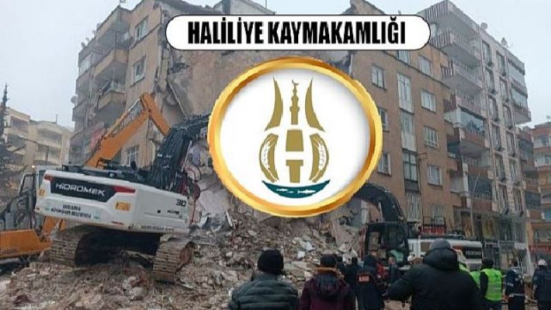 Haliliye Kaymakamlığı'ndan depremzedelere uyarı