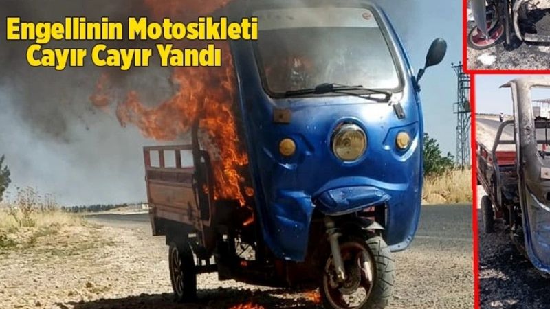 Engelli sürücü canını zor kurtardı